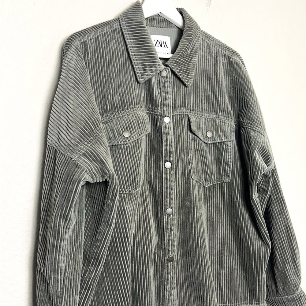 Zara Gray Corduroy Jacket